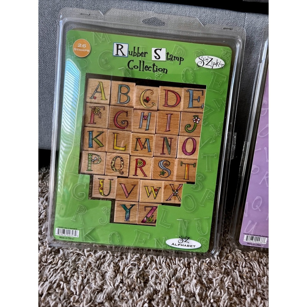 3 Sue Zipkin Rubber Stamp Collection Alphabet 26 Sassy Sayings Sarah Beise NEW - Picture 2 of 13